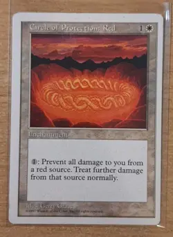1997 MAGIC THE GATHERING 5TH EDITION CIRCLE OF PROTECTION: RED TD25 - Image 1