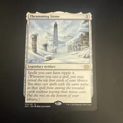 1x Thrumming Stone NM-Mint, English Double Masters 2022 MTG Magic - Image 1