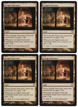 Seraph Sanctuary x4 4x 2012 Avacyn Restored PLAYSET Colorless Land MTG NM AZ1 - Image 1