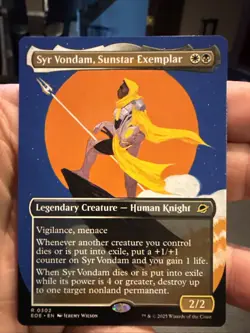 Syr Vondam, Sunstar Exemplar (Borderless) Edge of Eternities Regular 302 NM - Image 1