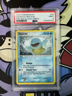 Squirtle 83/112 Reverse Holo EX Fire Red Leaf Green PSA 9 Pokemon MINT - Image 1