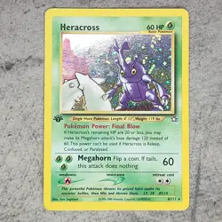 Heracross 6/111 Neo Genesis 1st Edition Holo Rare Pokemon English WOTC LP - Image 1
