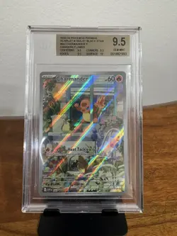 Pokemon Charmander 044 Scarlet & Violet Obsidian Flames Promo Beckett BGS 9.5 - Image 1