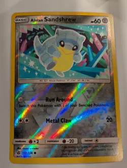 Alolan Sandshrew 137/236 - Cosmic Eclipse Reverse Pokemon Holo Foil Nice! - Image 1