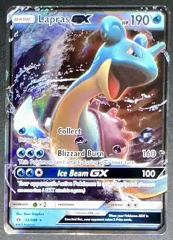 POKEMON LAPRAS GX 35/149 SUN e MOON ENGLISH NEAR MINT 2017! - Image 1