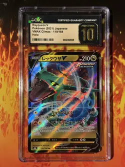 Rayquaza V Japanese Pokemon Vmax Climax 119/184 CGC Pristine 10 - Image 1