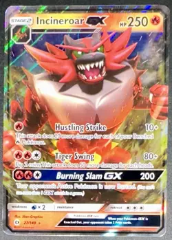 POKEMON INCINEROAR GX 27/149 SUN e MOON ENGLISH NEAR MINT 2017! - Image 1