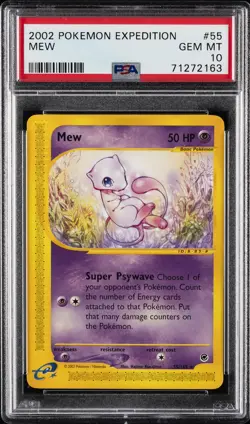 2002 POKEMON EXPEDITION #55 MEW PSA 10 - Image 1