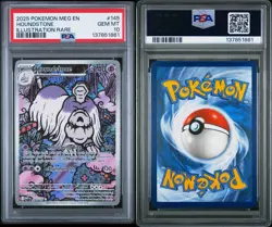 2025 POKEMON MEG EN-MEGA EVOLUTION ILLUSTRATION RARE #145 HOUNDSTONE PSA 10 - Image 3