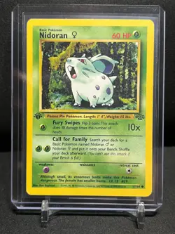 Nidoran 57/64 Pokemon 1999 Jungle 1st Edition - LP - Image 1