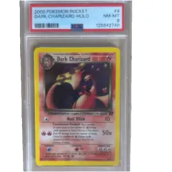 Pokemon 2000 Team Rocket Dark Charizard Holo Rare 4/82 PSA 8 Unlimited - Image 1