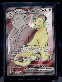 2025 Pokemon SV10: Destined Rivals Team Rocket's Persian ex #219/182 - Image 1