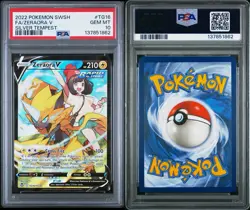 2022 POKEMON SWORD & SHIELD SILVER TEMPEST #TG16 FULL ART/ZERAORA V PSA 10 - Image 3
