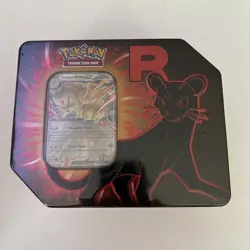 Pokemon TCG Factory Sealed Destined Rivals Team Rocket Tin - Persian - Image 1