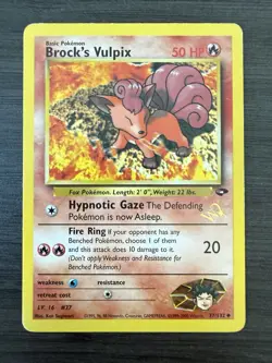 Brock’s Vulpix 37/132 Pokemon TCG Gym Challenge - with Stamp - Image 1