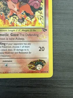 Brock’s Vulpix 37/132 Pokemon TCG Gym Challenge - with Stamp - Image 4