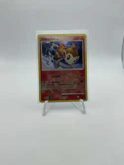 Pokemon 12/17 CHIMCHAR LV8 Cracked Ice R/Holo POP Series 8 Promo 2008 - Image 1