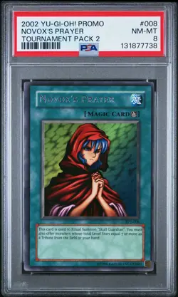 2002 Yu-Gi-Oh! Novox Prayer Tournament Pack 2 TP2 Rare PSA 8 - Image 1