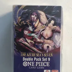 One Piece TCG: Double Pack Set 9 The Azure Sea's Seven - FACTORY SEALED! IN HAND - Image 1