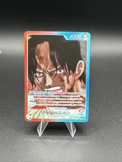One Piece Portgas D. Ace Alt Art Leader OP13-002 L English Carrying on His Will - Image 1