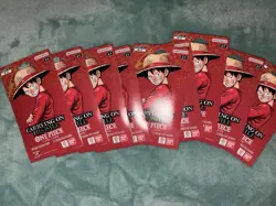 LOT OF 9 One Piece OP-13 Carrying on His Will Sleeved Blister Booster Packs - Image 1