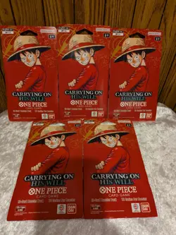 (5) One Piece Carrying On His Will Booster Packs in English NEW Sealed - Image 1