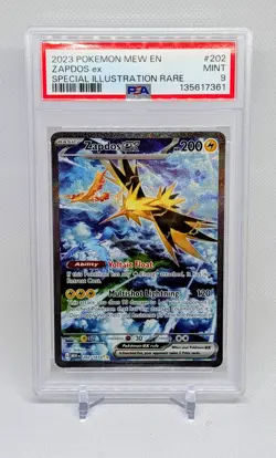 Pokemon TCG Zapdos EX Card 202/165 Scarlet Violet-151 PSA 9 MINT - Image 1