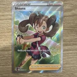 Pokemon TCG Shauna Fusion Strike Full Art Trainer Ultra Rare Holo Card 263/264 - Image 1
