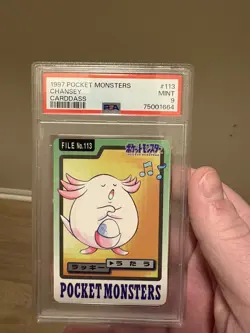 PSA 9 Chansey 113 Carddass Mint Pokemon Card Vending 1997 Pocket Monsters - Image 1