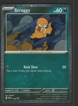 Pokemon TCG Scraggy 186 COSMOS HOLO Pokemon Scarlet & Violet Promo Card - Image 1