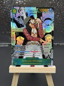 Dracule Mihawk (Manga) Secret Rare OP14-119 Seven Warlords One Piece Card - Image 1