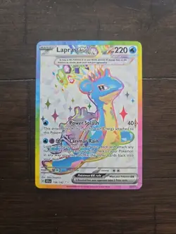 Lapras ex 158/142 Stellar Crown Full Art Ultra Rare Holo Pokemon Card NM - Image 1