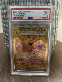 Pokemon TCG Charizard EX Obsidian Flames Holo Hyper Rare Card 228/197 PSA 9 - Image 1