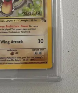 Aerodactyl 1st Edition RARE Prerelease POKEMON Card PSA 8 NM-MT FOSSIL Holo 1/62 - Image 3