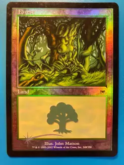 MTG 1x FOIL Forest # 348 Onslaught Pauper Magic the Gathering Card x1 LP - Image 1