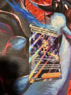 Pokemon TCG Acerola's Mischief Full Art Trainer Card 165/132 Mint/Nm Condition - Image 5