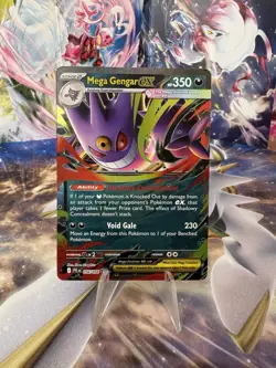 Mega Gengar EX 056/094 Me02: Phantasmal Flames Holo Pokemon Card Near Mint - Image 1