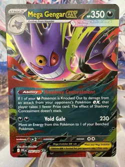 Mega Gengar EX 056/094 Me02: Phantasmal Flames Holo Pokemon Card Near Mint - Image 2