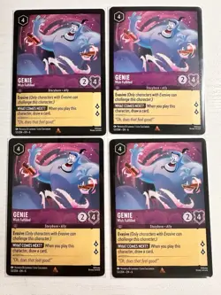 Genie Wish Fulfilled x4 Playset Lorcana TCG Azurite Sea Regular Card 53/204 NM - Image 1