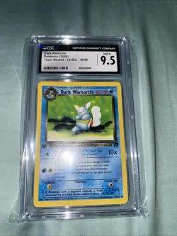 CGC 9.5 MINT+ Dark Wartortle Team Rocket 1st Edition 46/82 Pokemon Card psa - Image 1