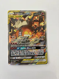 Reshiram & Charizard GX SM201 Holo Promo TAG TEAM GX Pokemon TCG Card English - Image 1