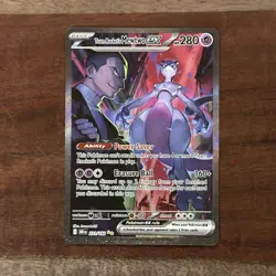 Pokemon TCG Destined Rivals Team Rockets Mewtwo EX Card 231/182 - Image 1
