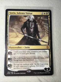 Sorin, Solemn Visitor Khans of Tarkir Card #202/269 MTG Magic the Gathering - Image 1