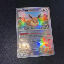 Pokemon Eevee TCG Reverse Holo Card 074/131 Prismatic Evolutions Pokeball - Image 1