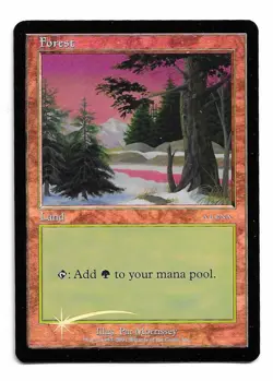 MTG Forest X1 Arena League Promo edition Foil common - Image 1