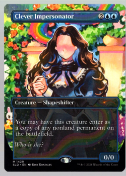 Clever Impersonator 1429 Borderless Non Foil Pick em & Stick em Secret Lair MTG - Image 1