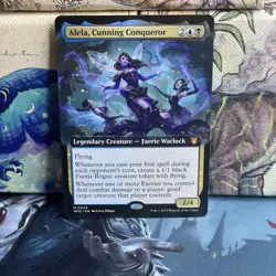 Alela, Cunning Conqueror #0034 (Extended Art) Wilds of Eldraine Regular NM - Image 1