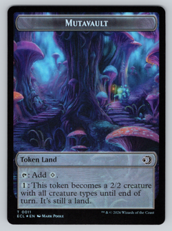 Elk | Mutavault FOIL - Double Sided Token - Lorwyn Eclipsed MTG - Image 2