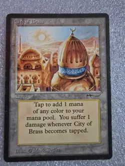 MTG Magic The Gathering City of Brass Arabian Nights English Uncommon Land - Image 1