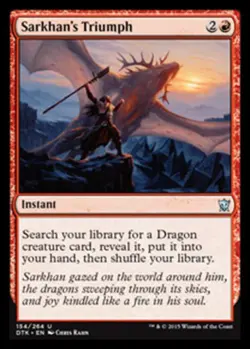 MTG Sarkhan's Triumph, Dragons of Tarkir, Heavily Played, English - Image 1